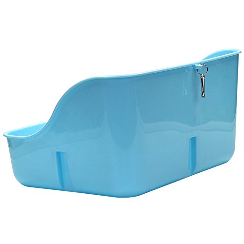 Rabbit Litter Box Toilet, Plastic Square Cage Box Potty Trainer Corner Litter Bedding Box Pet Pan For Small Animals, Rabbits, Guinea Pigs, Chinchilla, Ferret, Galesaur(Blue) #TOP3