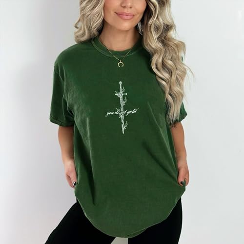 Vintage You Do Not Yield T-Shirt - Quote Book Throne of Glass Shirt, Sarah J Mass Book Shirt3