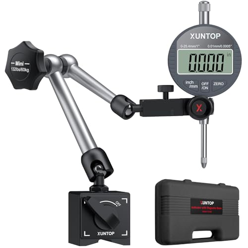 Base Magnetica da 60 kg (132 libbre): La Base Magnetica con Controllo ON/OFF a 60 kg di Forza (Superfici Metalliche ≥30 mm) si Fissa su Pareti Verticali, Soffitti o Superfici Irregolari. Combinata con Braccio a 3 Snodi e Morsetto da 5/16