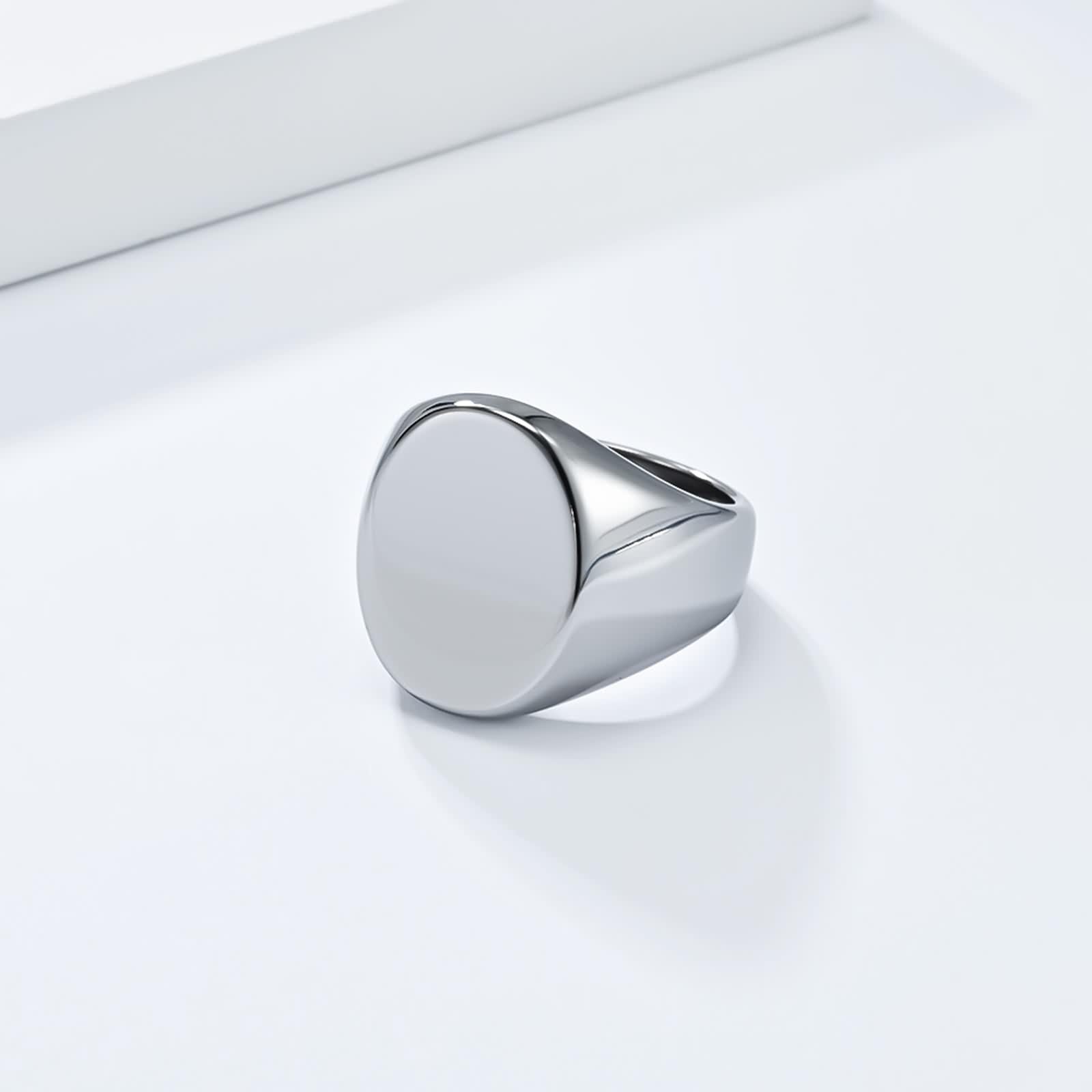 Anillos de boda para hombres, anillo de sello pulido Anillos de boda