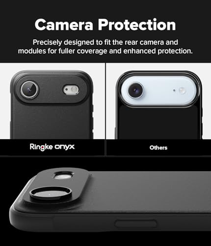 Image of Ringke Onyx Magnetic Compatible with iPhone Air (17 Air) Case Back Cover [Strong Magnet] Military-Grade Protection TPU Shockproof Rugged Bumper Full Protection - Magnetic Black