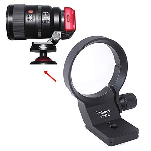 Anello Collare Treppiede IShoot 62.5mm Per Sony FE 135mm F1.8 GM, Alluminio Nero