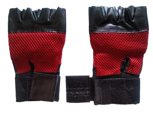 SPIRO Red Color with Wrist Support Leather Gym Gloves for Weight Lifting Gloves, Exercise Gloves for Powerlifting, Cross Training, Workout, Best for Men & Women (B0BL7G2329) Amazon Price History, Amazon Price Tracker