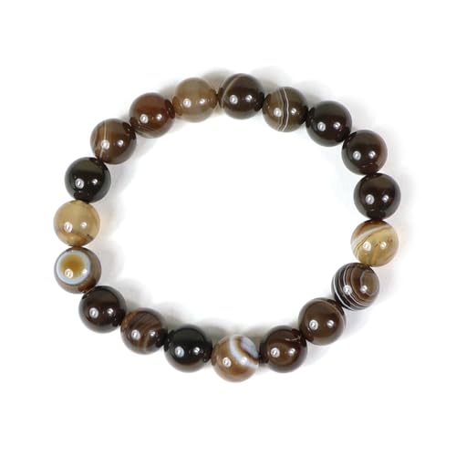 Image of Reiki Crystal Products Certified Natural Crystal Stone Round 10 mm Beads Bracelet for Men & Women | Reiki Charged Gemstone Jewellery Bracelet | Multiple Stone Variants Available