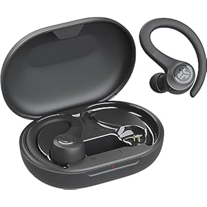 JLab Go Air Sport, In Ear Kopfhörer kabellos, Bluetooth Kopfhörer Sport – Sportkopfhörer, 32+ Stunden, USB Ladecase, 3 EQ-Sound – True Wireless kabellose Kopfhörer für Gym, Joggen, Schwarz