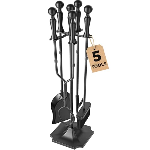 AMAGABELI GARDEN & HOME 5 Pcs Fireplace Tools Set 31"