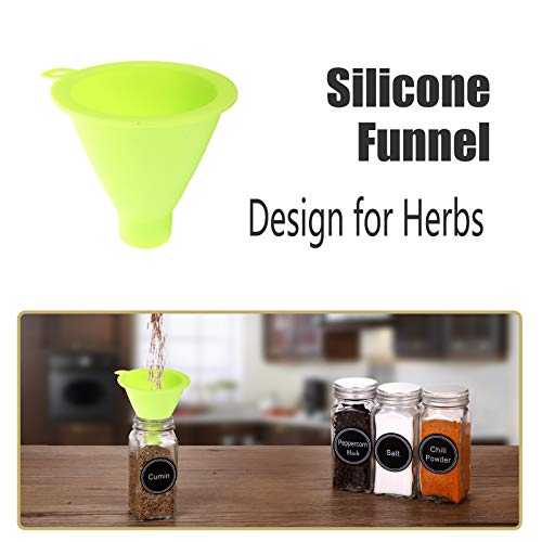 Swommoly Spice Rack Organizer With 32 Glass Spice Jars, 396 Spice Labels, Chalk Marker And Funnel Complete Set, For Cabinet, Countertop, Cupboard Or Wall Mount, Black #TOP3