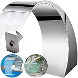 HUIBBGO Fuente de Acero Inoxidable para Piscina, Fuente Tipo Cascada para...