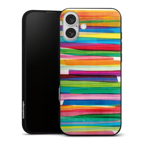 Coque iPhone 16 Plus DeinDesign en silicone souple aquarelle multicolore