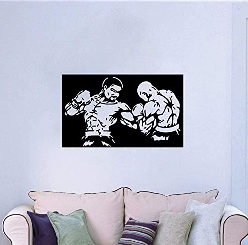 Etiqueta de la pared Removible PVC Etiqueta de la pared 33 6Cm * 56Cm Etiqueta de la pared Decoración Boxeo Sala de estar Decoración Dormitorio Sala de fitness Sala de estar Decoración Cover