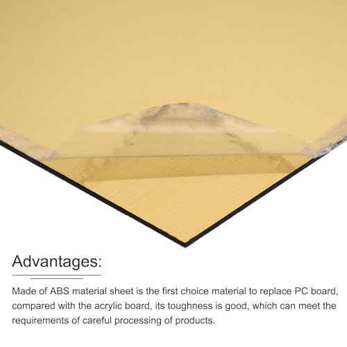Image of MECCANIXITY ABS Engraving Double Color Sheet 7x11inch Gold /Black for Badge, Sign, DIY Carving Pack of 12