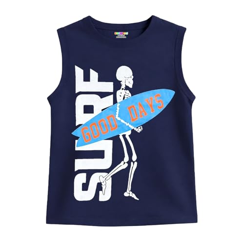 Image of Kuchipoo Boys Regular Fit Sleeveless Cotton T-Shirts