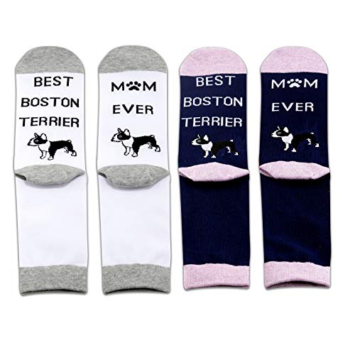 MBMSO 2 Pairs Best Terrier Mom Ever Socks Terrier Mom Gifts Dog Lover Gifts Dog Owner Gift2