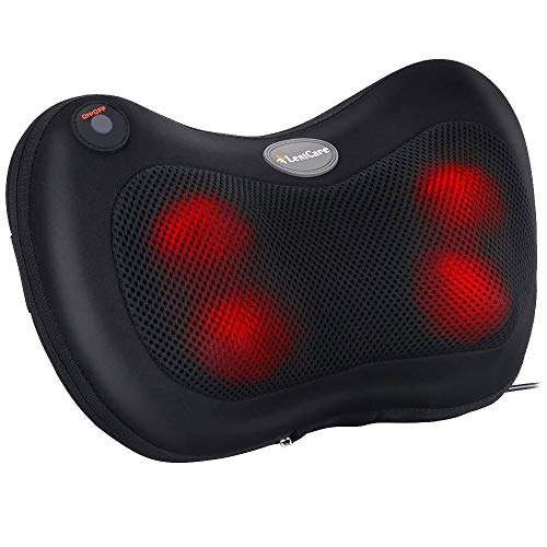 Shiatsu Pillow Massager - Neck Back Shoulder Massage with Heat Deep Tissue Kneading