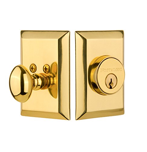 Image of Nostalgic Warehouse New York Plate Single Cylinder Deadbolt Lock