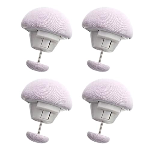 Image of DIVOX Duvet Clips Mushroom Cover Pins Cotton Quilt Fixer Duvet Fasteners Grippers Anti-Movement Bed Clamps Sheet Holder for Socks Curtains Cove Fixing Clips (Grey, 4)