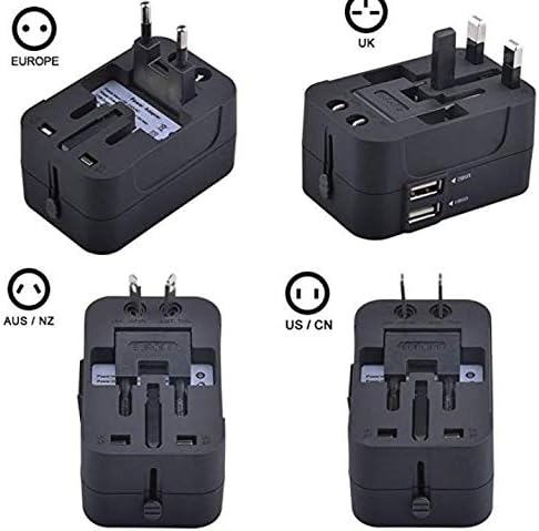 Power Plug Adapter - International Travel - w/USB Ports Work for 150+ Countries - 220 Volt Adapter - Travel Adapter Type C Type A Type G Type I f for UK Japan China EU Europe European by SublimeWare