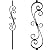 1/2" Iron Baluster Skinny Scroll (10-Pack) Stair Parts Hollow Metal Spindles - Stair Railing Scroll (Real Satin Black not Matte)