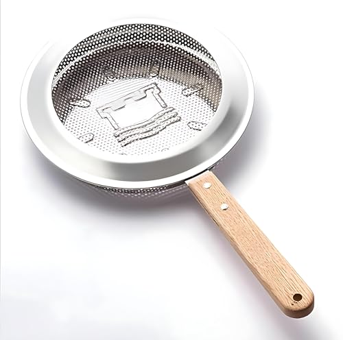 Coffee Bean Roaster, Handy Coffee Roaster Machine for Home & Outdoor Coffee Beans Baking, Stainless Steel with Wooden Handle, Lightweight, Portable, Multipurpose, Manual Coffee Baking Tool