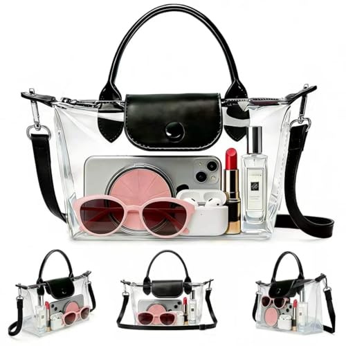 Jotzzors Clear Bag for Stadium Events,Small Clear Purse With Adjustable Shoulder Strap for Concert Sport Events Festivals