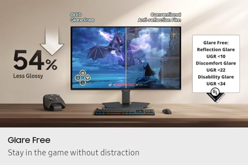 Samsung Odyssey Gaming OLED G5 LS27FG502SUXXU 27" QHD HDR10 1440p Gaming Monitor - 0.03ms, Max 180Hz, 2560x1440, HDMI, Displayport - Image 9