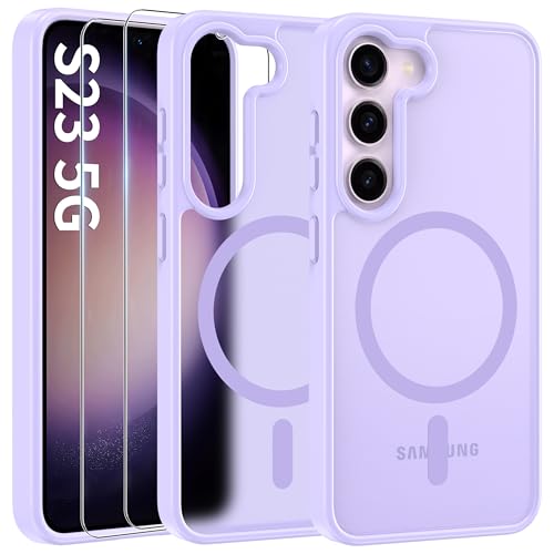 Opkiegrn Magnetisch HandyHülle Kompatibel mit Samsung Galaxy S23 Kompatibel mit MagSafe mit 2 Schutzfolie, Vollständiger...