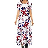 geri union jack dress auction Estilo casual, cuello redondo, diseño holgado. Úselo con aretes, bolsos exquisitos y tacones altos para mostrar su encantadora figura.