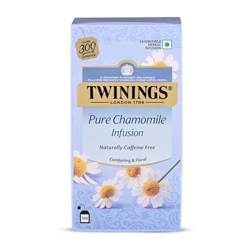 Image of Twinings Chamomile Tea, 100 Teabags, Herbal Infusion Tea, Subtle And Flowery, Light And Gentle Taste, Good Sleep, Stress Relief, Relax, 100 Gram