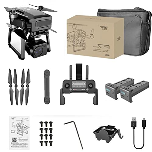 Wyxy Cuadricóptero Profesional de 3000 distancias de Vuelo, cuadricóptero GPS con cardán de 3 Ejes, dron GPS Cámara antivibración 4k EIS, dron con Motor sin escobillas, con 50 Minutos (25 + 25) d
