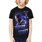 Jugendliche Travis Rapper Scott Shirt Modische kurzärmelige T-Shirts mit ganztragender Druckgrafik Tees für Jugendliche Mädchen und Jungen bei Sommerausflügen Mehrfarbig S