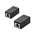 Produktbild 2x Milopon Ethernet Kabel Verbinder RJ45 Patchkabel Kupplung Lan Kabel Verbinder Netzwerk Adapter geschirmte Modular Kupplung Netzwerkkoppler