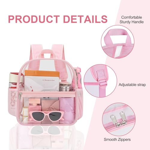 Image of Oraben Clear Backpack for Stadium Events Stadium Backpack Waterproof 12x6x12 Clear Bag for Adult Concert Sport Work