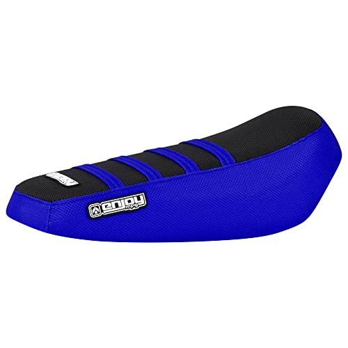 Enjoy Mfg Ribbed Seat Cover - Compatible Fit for Luna Float Sur Ron Sur-Ron Light Bee MX & X E-Bike #348 (Blue - Black - Blue Ribs)
