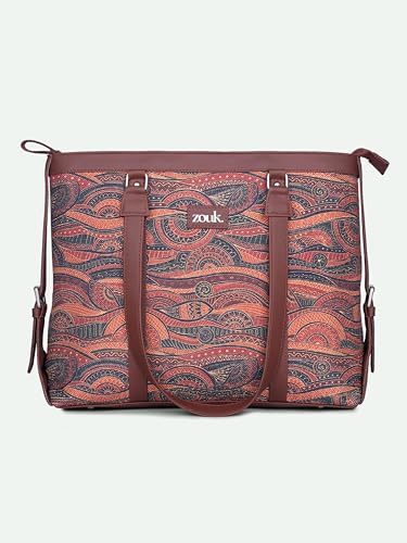 Image of ZOUK Office Bag | Stylish Bags for Office Use | Laptop Bag 15.6 inch | Stylish Tote for Office Use | Purse for Women | Vegan Leather Handbag | Daily & Travel Use