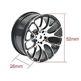 Keeda roues alliage 1/10 tourisme, pneus 62 mm hexagone 12 mm photo 5