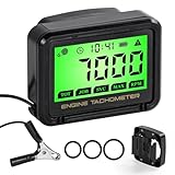 Small Engine Tachometer, Tachometer for Small Engines,Digital Tachometer, Motorcycle, Chainsaw, Lawn Mower, Snowmobile, Kart, Marine, ATV, Boat - RPM Meter and Hour Gauge