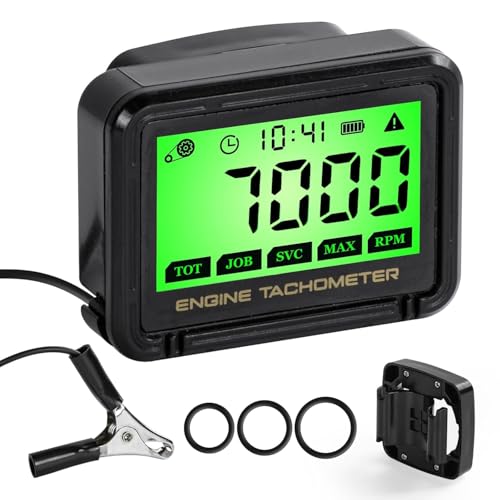 Small Engine Tachometer Tachometer for Small Engines Digital Tachometer Motorcycle Chainsaw Lawn Mower Snowmobile Kart Marine ATV Boat - RPM Meter and Hour Gauge