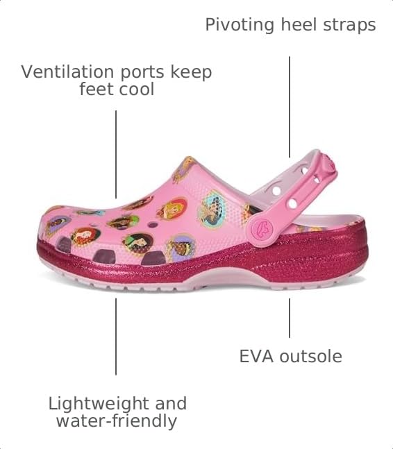 Image of Crocs Kids' Disney Princess Clog | Casual Shoes