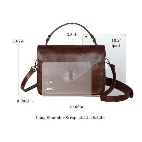 HESHE Genuine Leather Purses and Handbags for Women Shoulder Bag Satchel Purses Designer Crossbody Bags3