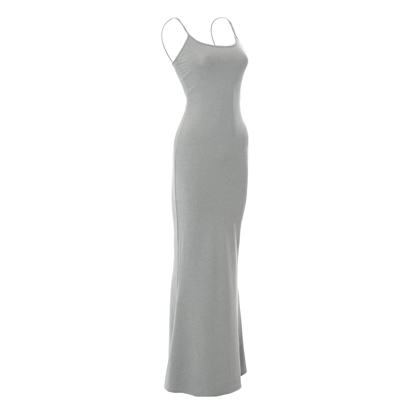 Women Bodycon Maxi Slip Dress Summer Sleeveless Strappy Backless Evening Party Long Dress