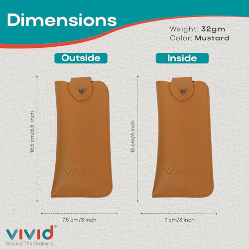 Image of Unisex Specs Snap Button Eyewear Dabbi Artificial Leather Soft Case Cover
