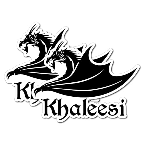 Road Rage Premium Vehicle Decals Khaleesi Sticker - Car, Truck, Computer, Wall, Any Clean Smooth Surface - Permanent Vinyl Perfect for Bumper Stickers (Black, 1)