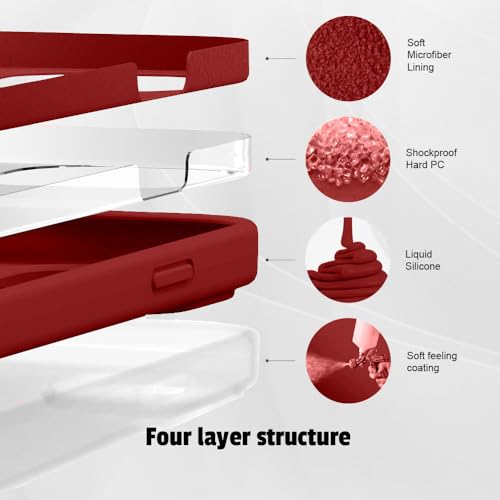 Image of LIRAMARK Liquid Silicone Soft Back Cover Case for OnePlus 13 /1+13 5G (Red)