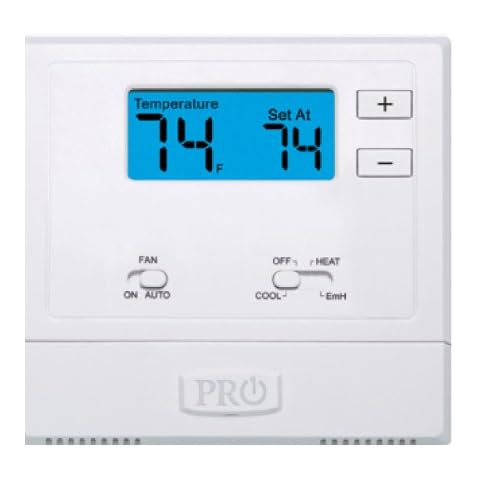 PRO1 IAQ T621-2 Single-Stage 2 Hot/1 Cold Non-Programmable Thermostat , White Cover