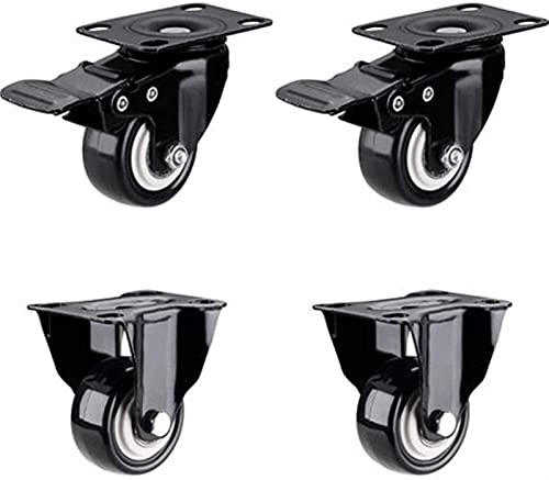 Chariots plats roulettes avec frein mute et roues universelles 2''