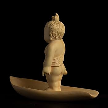 Amazon｜仏像 木彫り 釈迦誕生仏 立像 ツゲ製高級木彫り