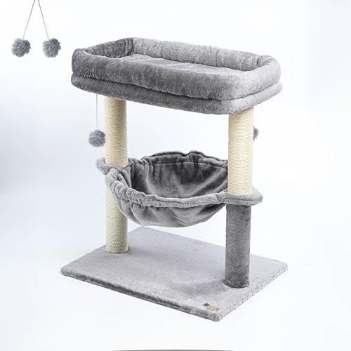 24-inch Cat Tree for Indoor Cats & Kittens – Multi-Level Cat Towe...