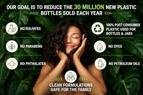 Image of Leave-In Conditioner, 8.5 fl. Oz /250ml - Seaweed, Kelp & Algae Enriched Detangle & Shine Hair Treatment -Ideal For Frizzy and All Hair Type , Protects Scalp