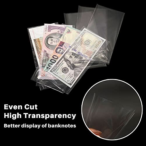 Smatagee 200 fundas transparentes para billetes con caja miniatura 4