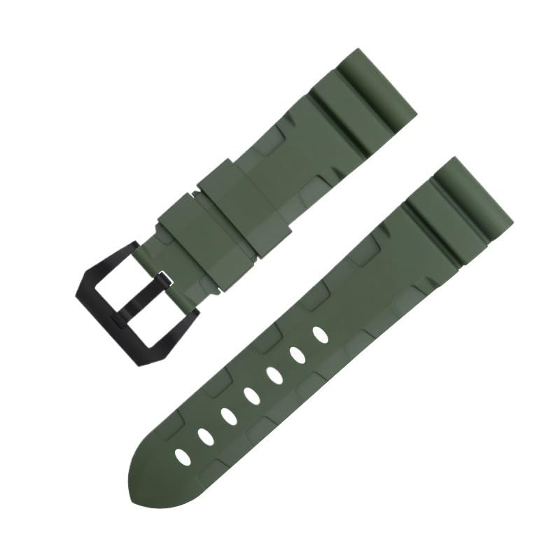 Bracelet en caoutchouc souple FKM de qualité supérieure pour Panerai 44 mm